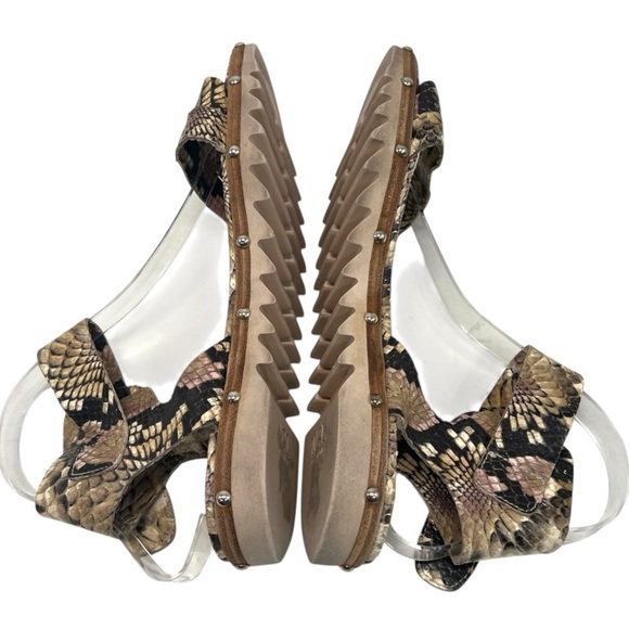 AGL Attilio Giusti Leombrum Leather Python Snake Print Sandal Women EU 40 US 9.5 - Picture 10 of 15